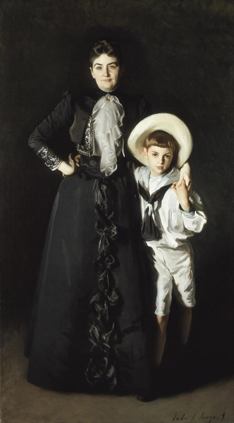 Portret van mevrouw Edward L. Davis en haar zoon, Livingston Davis - John Singer Sargent
