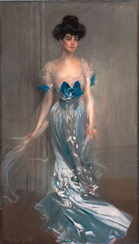 Portret van mevrouw Graham Fair Vanderbilt (geboren Virginia Graham Fair) - Giovanni Boldini