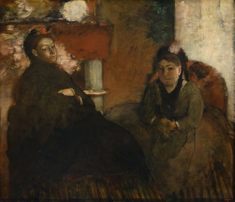 Portret van mevrouw Lisle en mevrouw Loubens - Edgar Degas