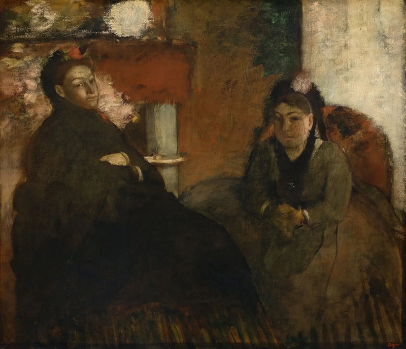 Portret van mevrouw Lisle en mevrouw Loubens - Edgar Degas