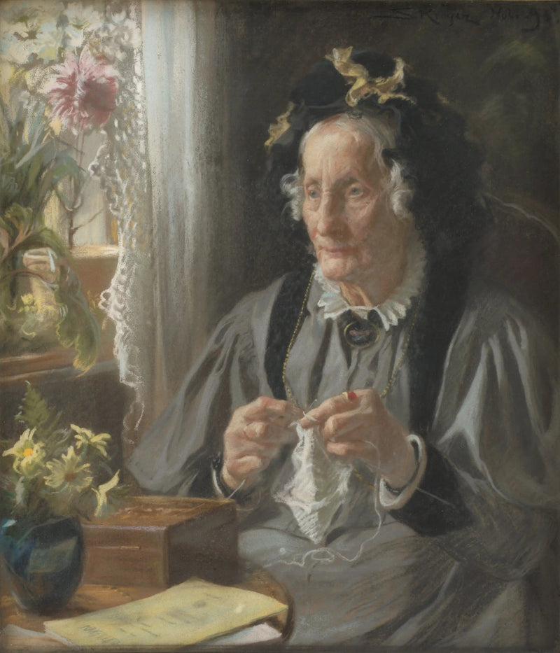Portret van mevrouw S. A. Casse, geboren Engelbreth - Peder Severin Krøyer