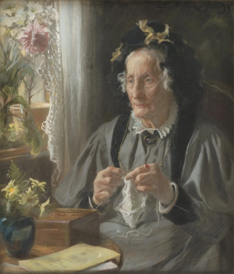 Portret van mevrouw S. A. Casse, geboren Engelbreth - Peder Severin Krøyer