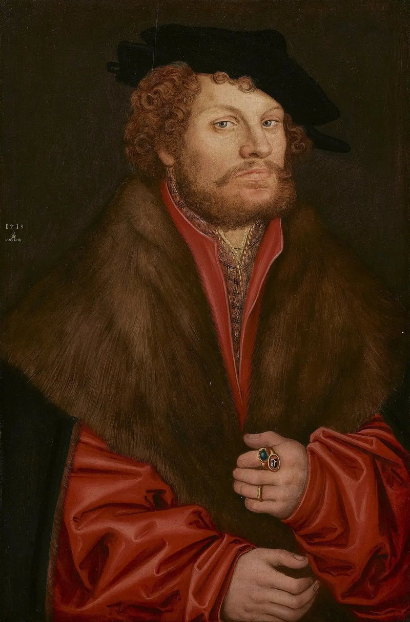 Portret van Moritz Buchner - Lucas Cranach de Oudere