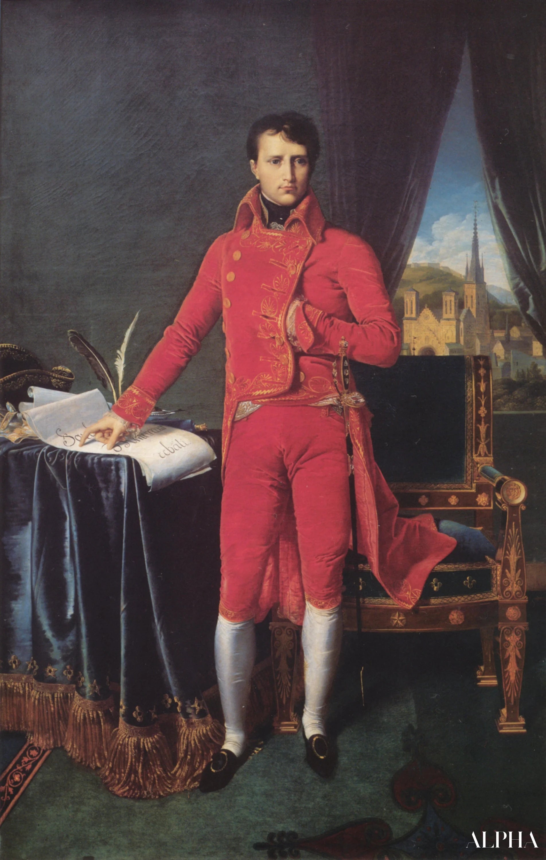'Portret van Napoleon Bonaparte, De eerste raad - Jean-Auguste-Dominique Ingres - Reproducties van schilderijen en hoogwaardige schilderijen'