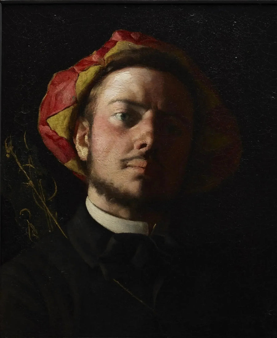 Portret van Paul Verlaine als een troubadour - Frédéric Bazille