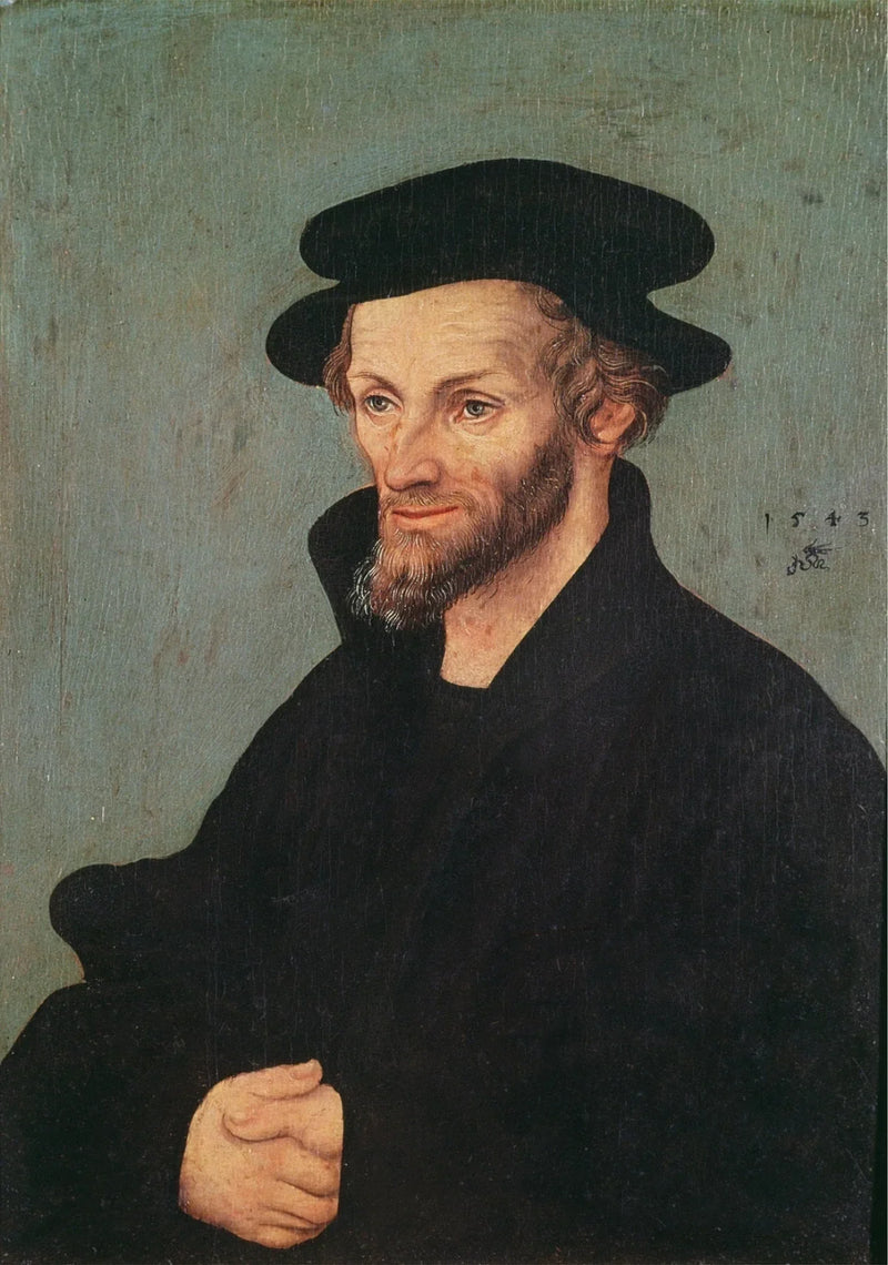 Portret van Philipp Melanchton - Lucas Cranach de Oudere