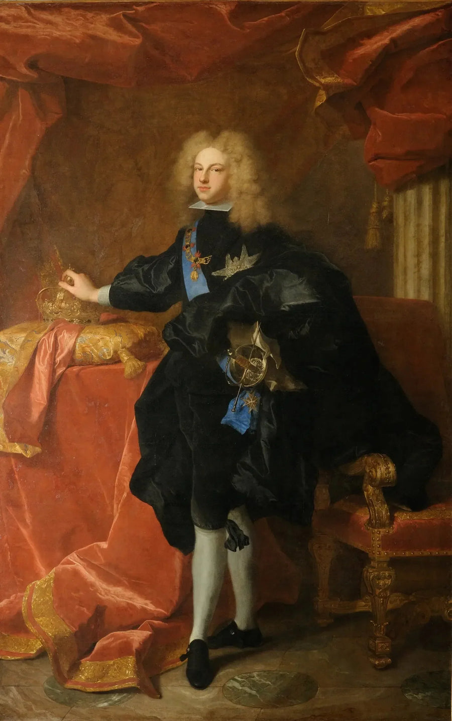 Portret van Filips V, koning van Spanje - Hyacinthe Rigaud