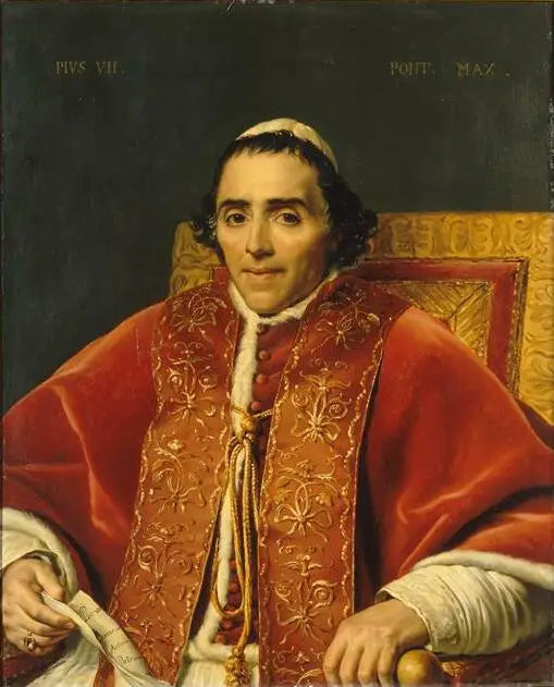 Portret van Pius VII - Jacques-Louis David