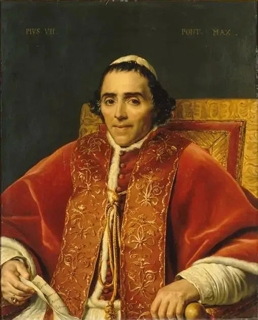 Portret van Pius VII - Jacques-Louis David