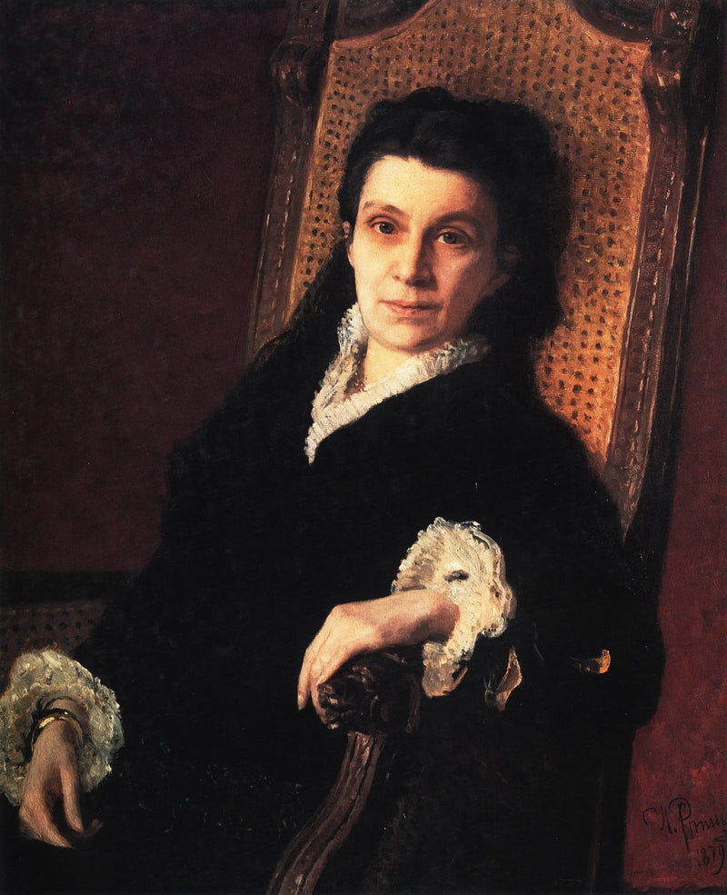 Portret van Poliksena Stepanovna Stasova - Ilya Repin