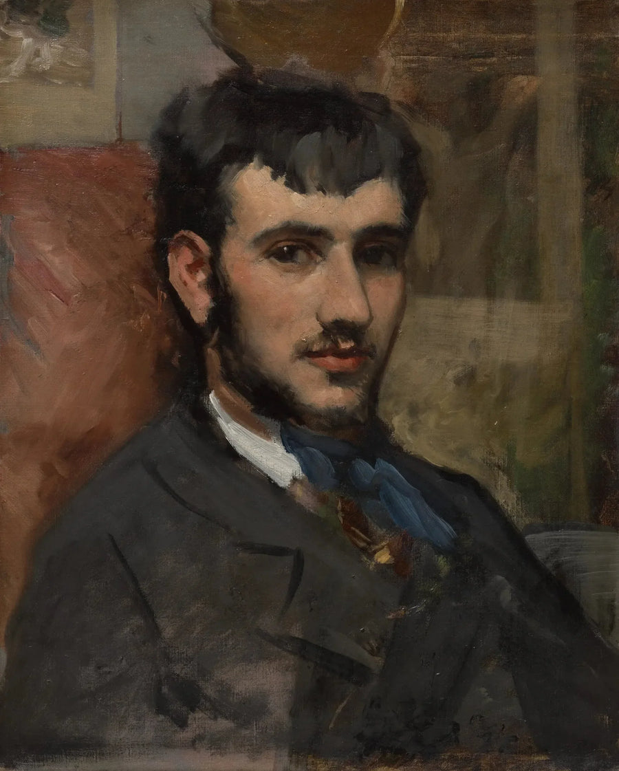 Portrait de Renoir - Frédéric Bazille image 1 tableau peint à l’huile sur toile