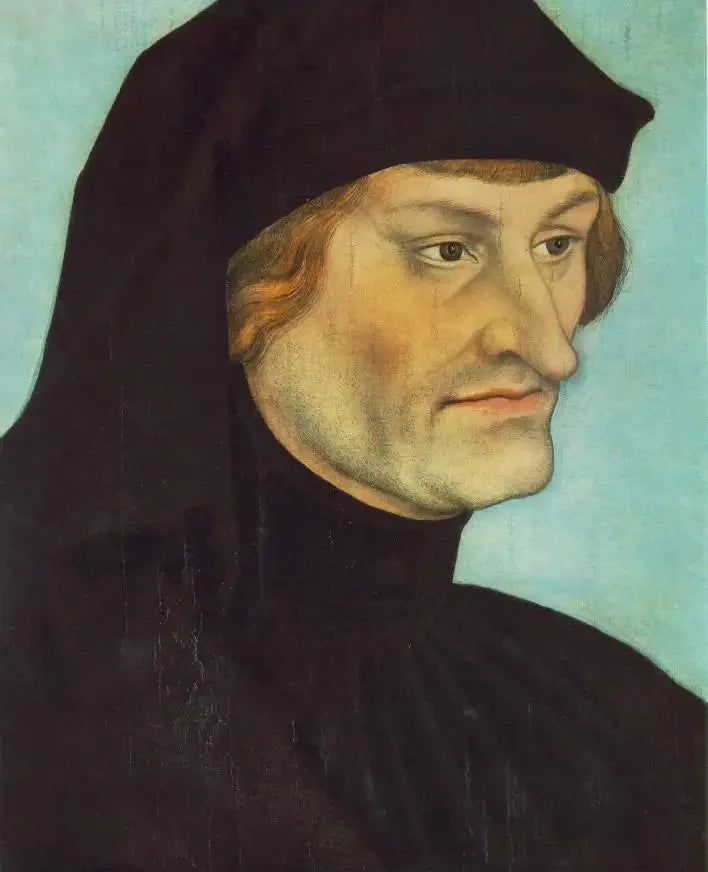 Portret van Rudolph Agricola of Portret van Johannes Geiler von Kaysersberg - Lucas Cranach de Oudere