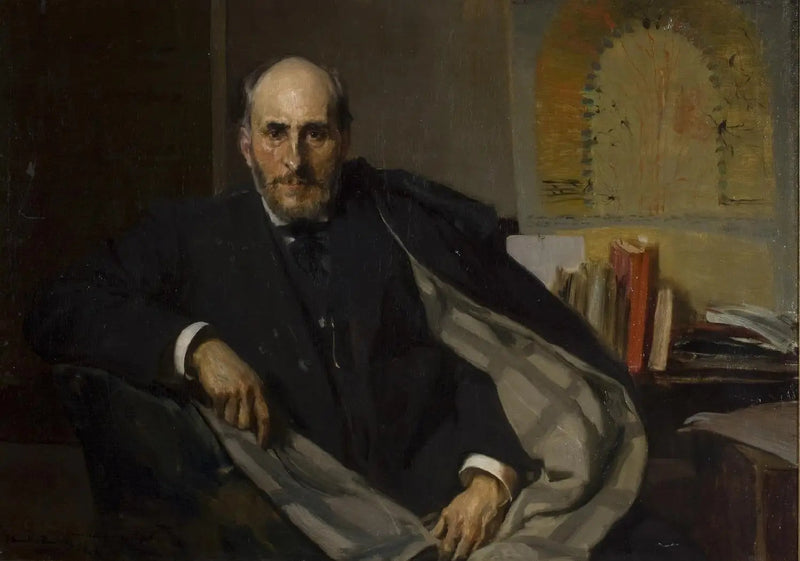 portret van Santiago Ramón y Cajal - Joaquín Sorolla