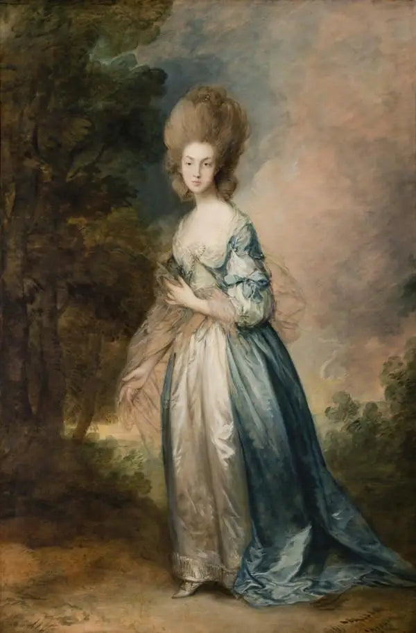 Portret van Selina Thistlethwayte uit de Normandische hertogdom, staand in een blauwe en witte jurk - Thomas Gainsborough

Source:
Portrait de Selina Thistlethwayte de la cour normande, en pied en robe bleue et blanche - Thomas Gainsborough