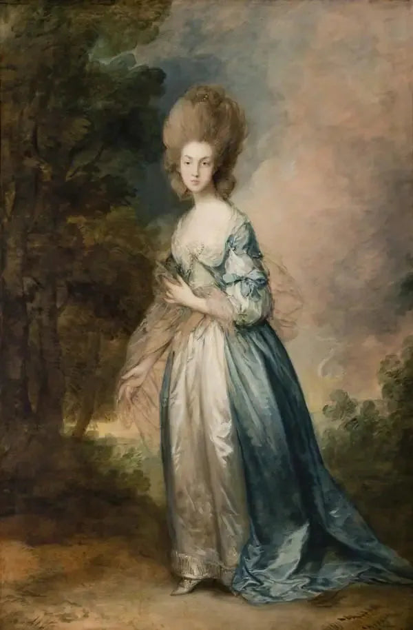 Portret van Selina Thistlethwayte uit de Normandische hertogdom, staand in een blauwe en witte jurk - Thomas Gainsborough

Source:
Portrait de Selina Thistlethwayte de la cour normande, en pied en robe bleue et blanche - Thomas Gainsborough