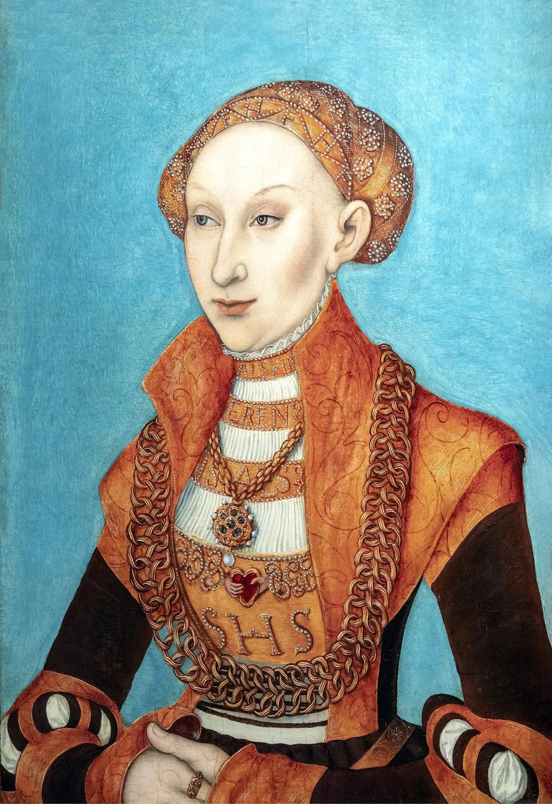 Portret van Sibylle van Kleef, keurvorstin van Saksen - Lucas Cranach de Ouderling