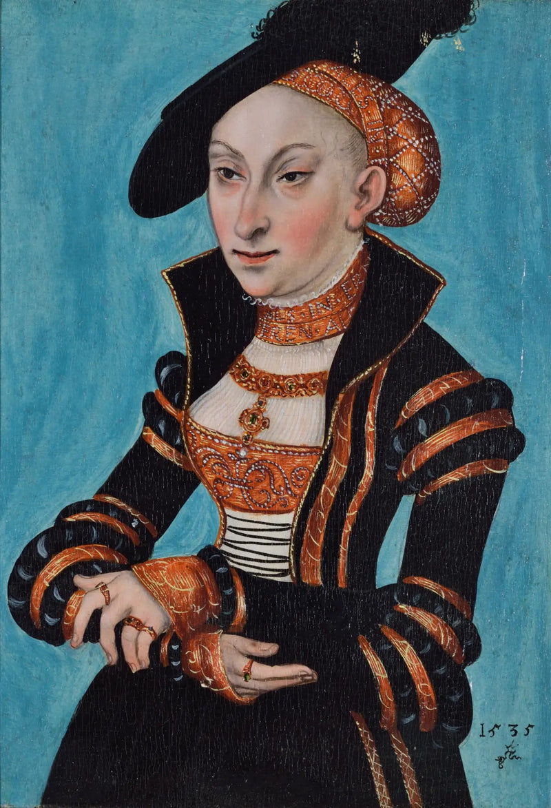 Portret van Sibylle van Saksen - Lucas Cranach de Oudere
