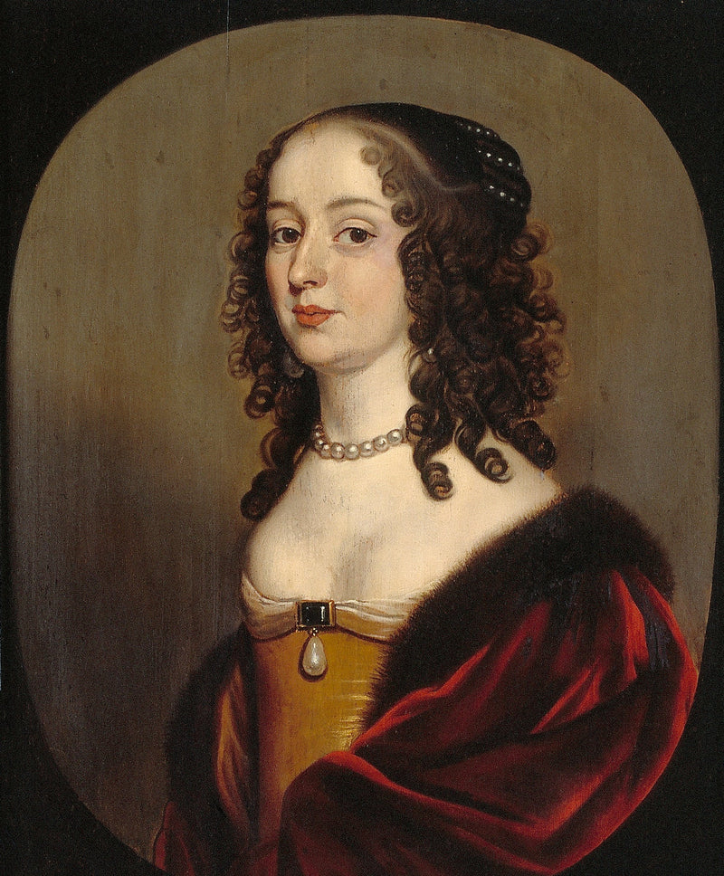 Portret van Sophie van de Palts (1630-1714), echtgenote van Ernst August I, keurvorst van Hannover - Gerrit van Honthorst