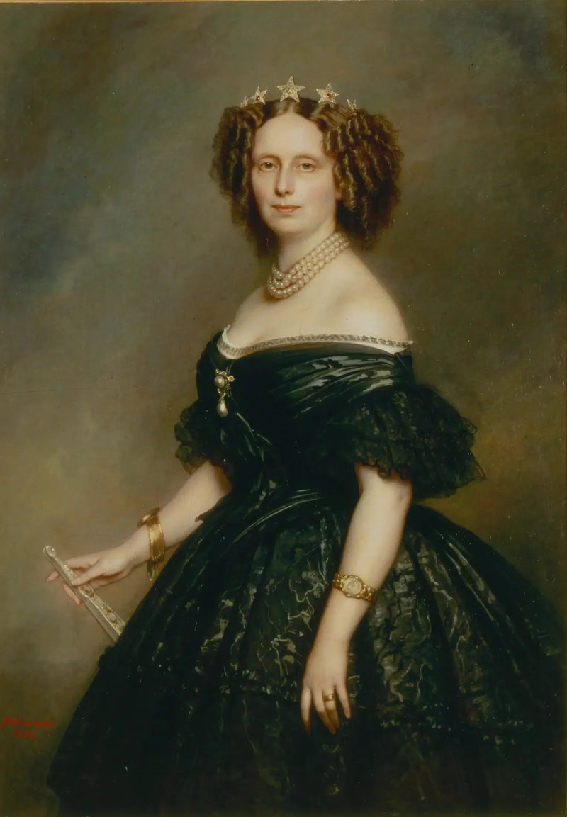 Portret van Sophie van Württemberg (1818–1877), koningin der Nederlanden - Franz Xaver Winterhalter

Source:
Portrait de Sophie de Wurtemberg (1818–1877), reine des Pays-Bas - Franz Xaver Winterhalter