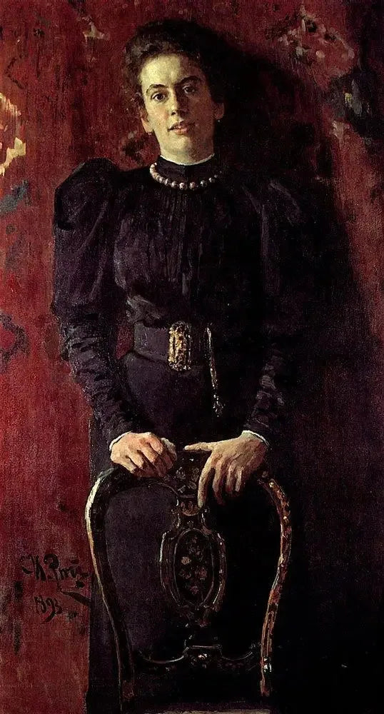 Portret van Tatiana Lvovna Tolstoï, dochter van de schrijver - Ilya Repin
