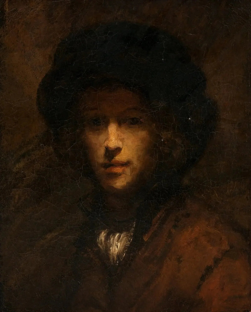 Portret van Titus (overgeschilderd tussen 1908-1935) - Rembrandt