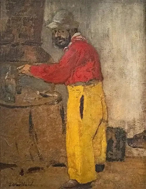 Portret van Toulouse Lautrec, in Villeneuve-sur-Yonne, bij de Natanson - Édouard Vuillard