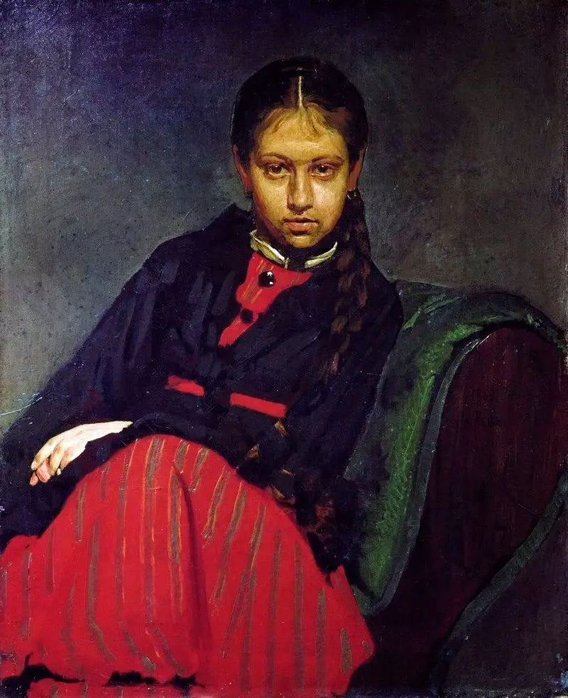 Portret van Vera Chevtsova - Ilya Repin