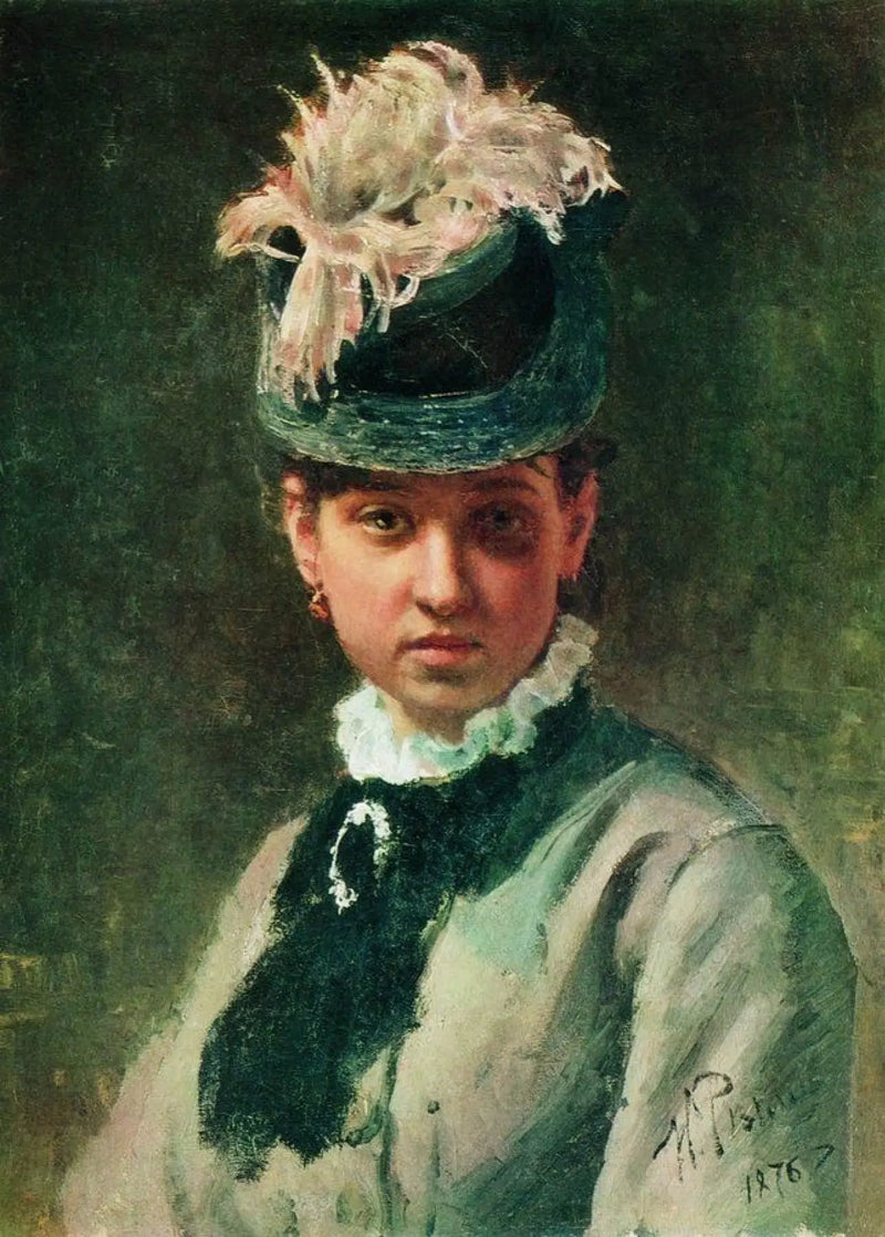 Portret van Vera Repina - Ilya Repin