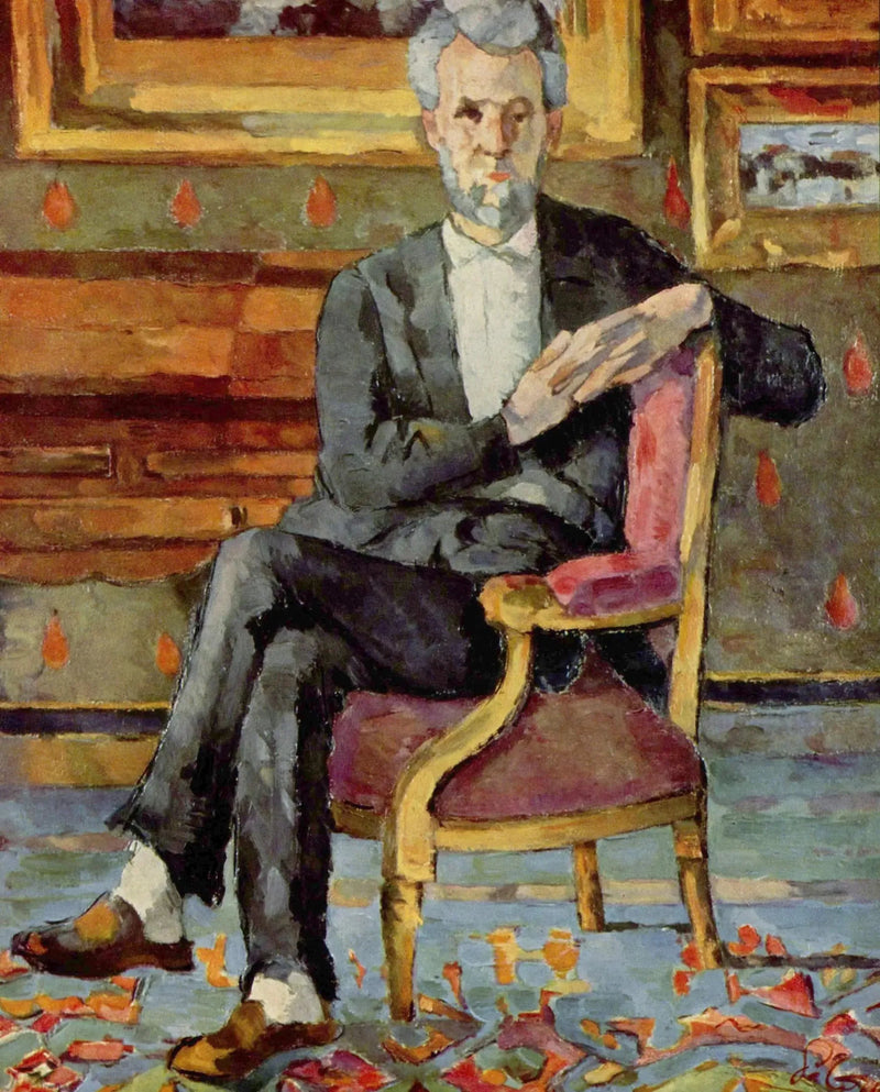 Portret van Victor Chocquet zittend - Paul Cézanne