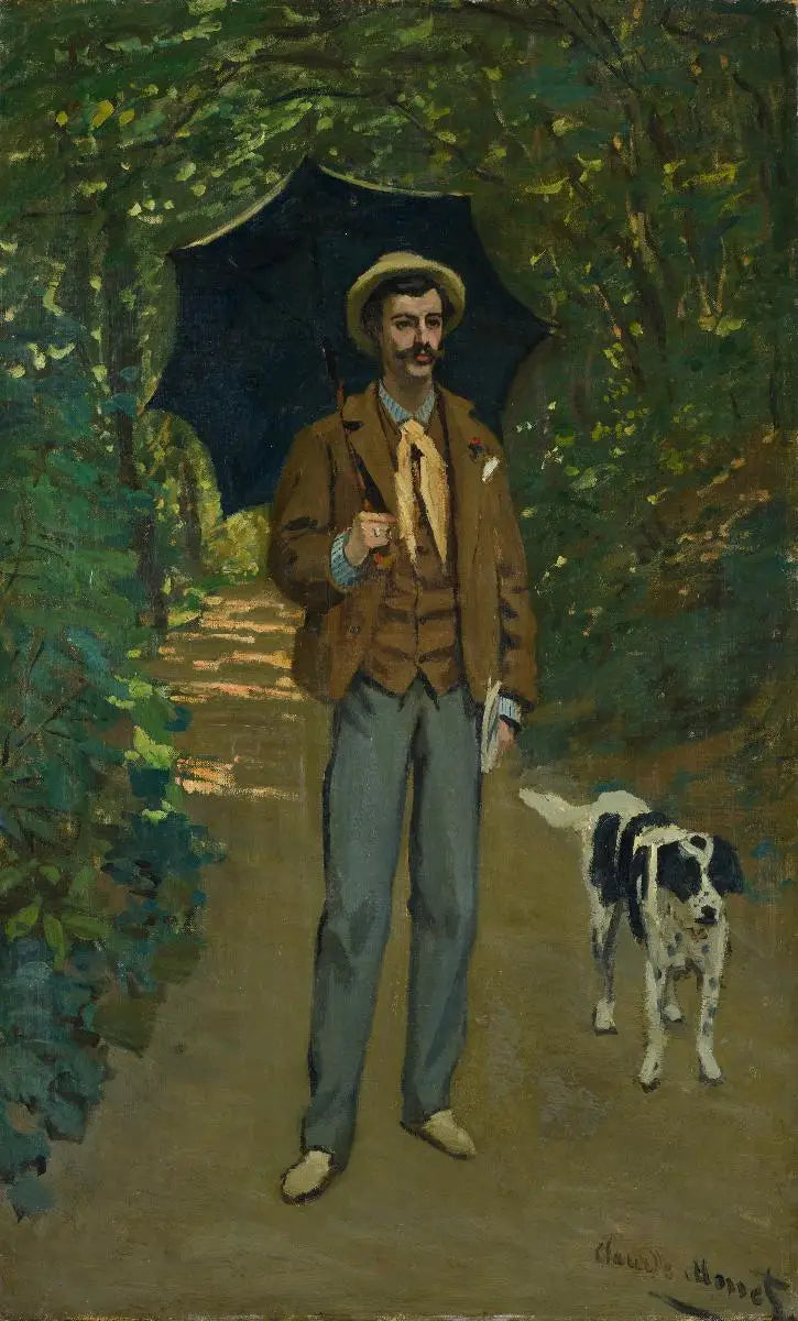 Portret van Victor Jacquemont met parasol - Claude Monet