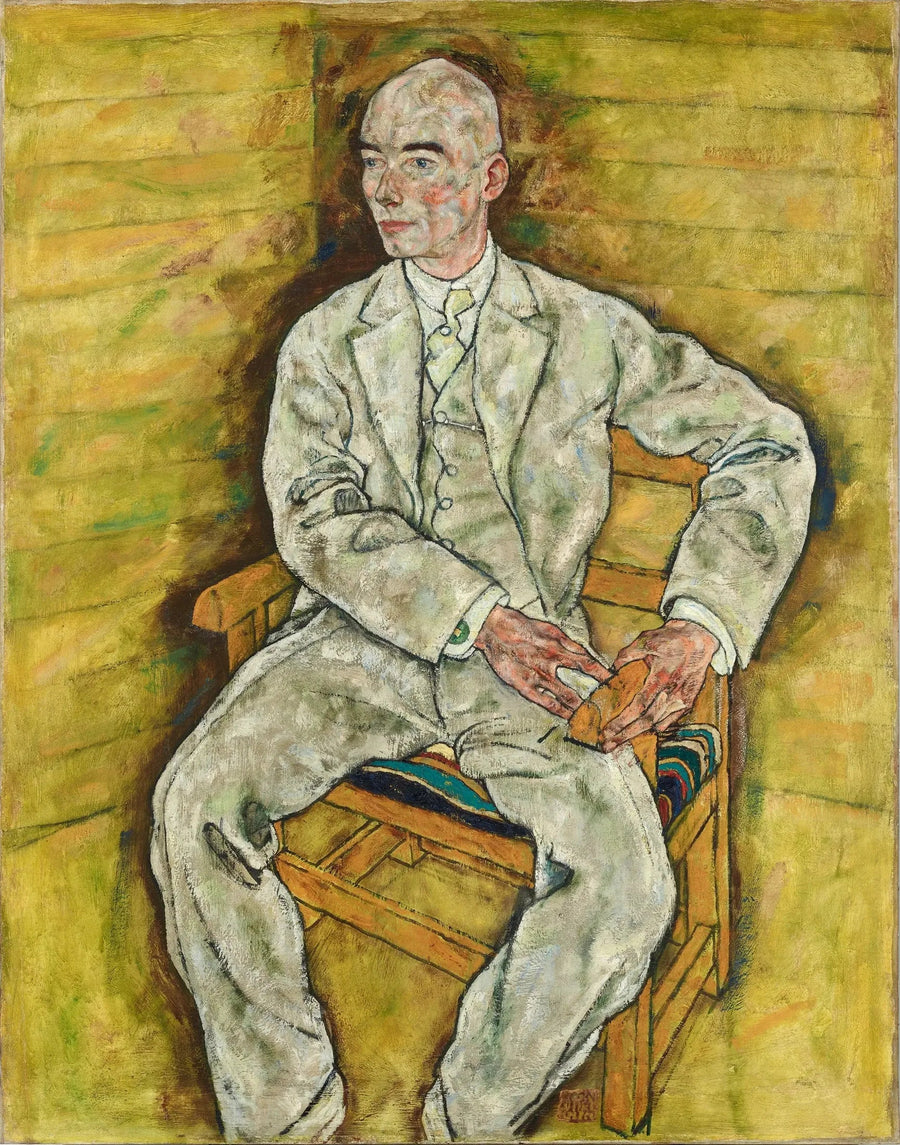 Portret van Victor Ritter von Bauer - Egon Schiele