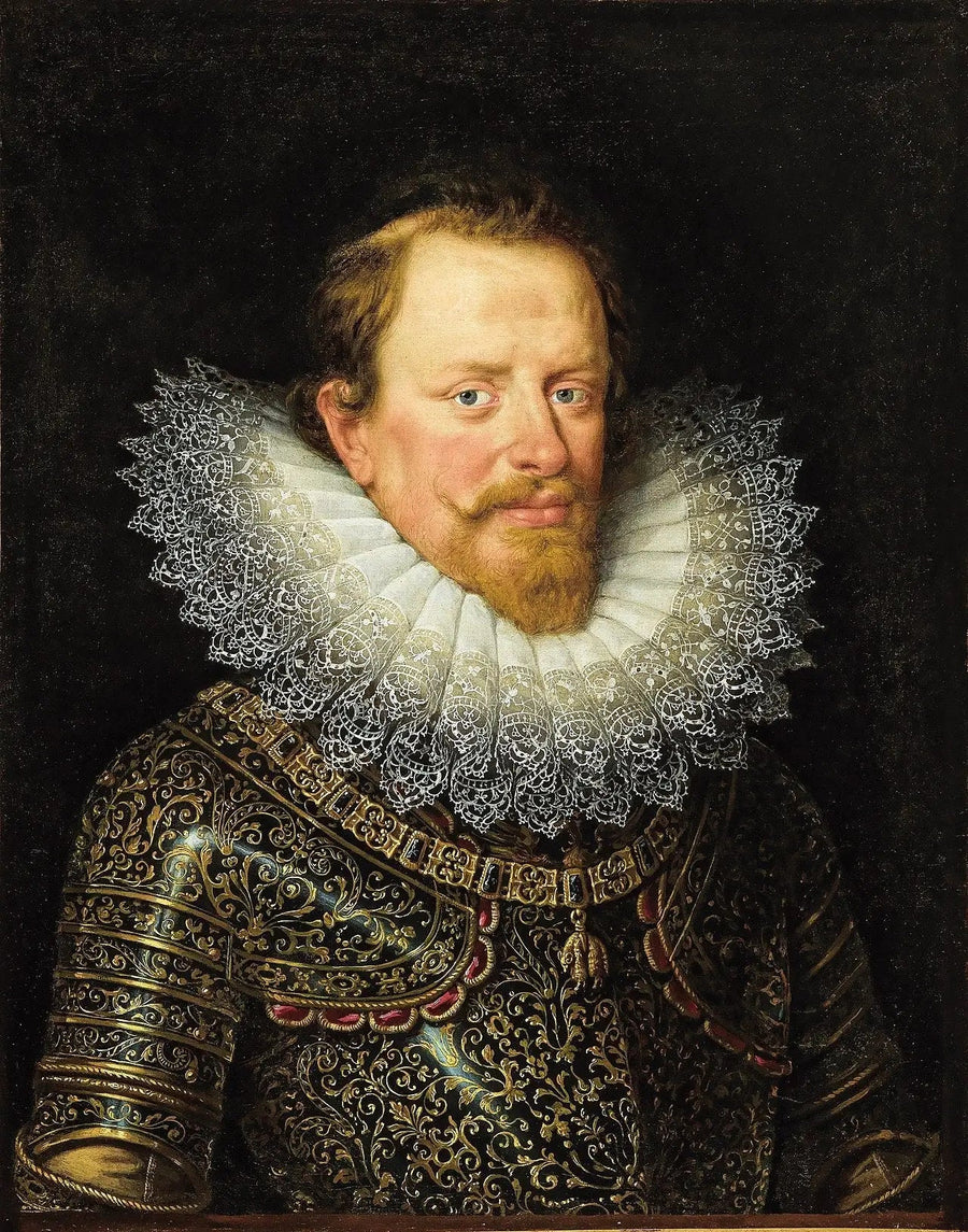 Portret van Vincenzo Gonzaga, hertog van Mantua, dragend harnas en de Orde van het Gulden Vlies - Frans Pourbus de Jonge

Source:
Portrait de Vincenzo Gonzaga, duc de Mantoue, portant l'armure et l'Ordre de la Toison d'Or - Frans Pourbus the Younger