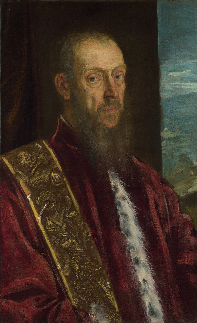 Portret van Vincenzo Morosini - Jacopo Tintoretto