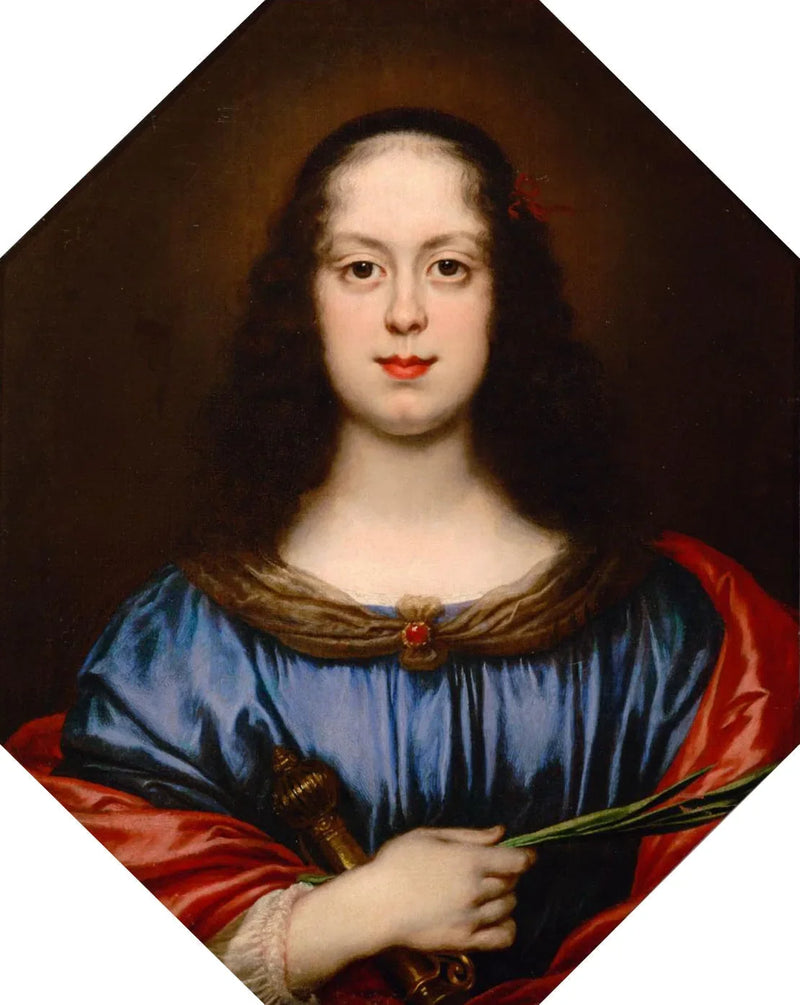 Portret van Vittoria della Rovere (1622-1694) in Sint Catharina - Carlo Dolci