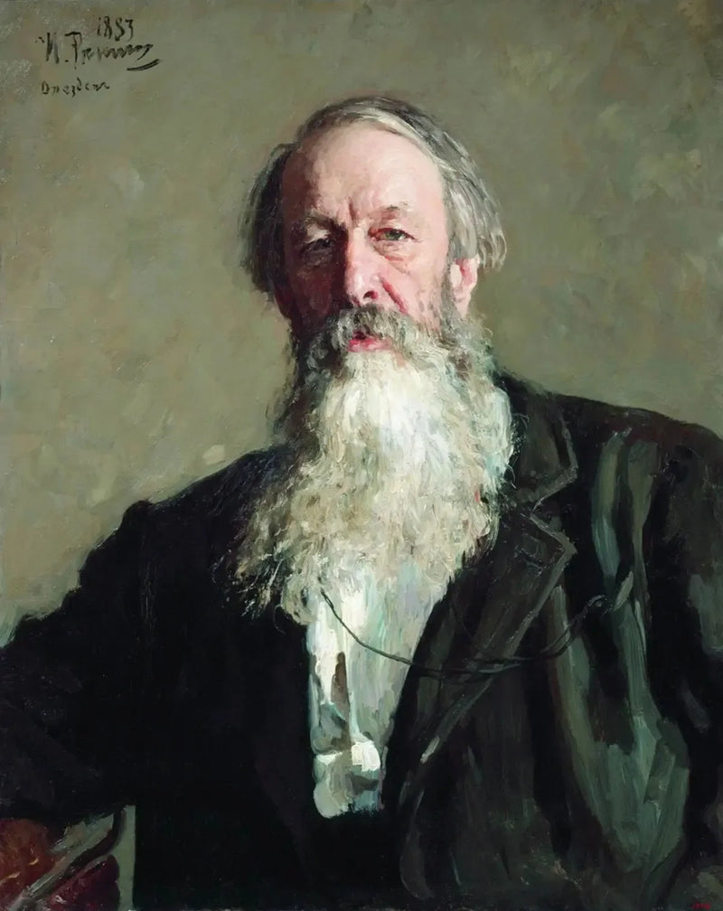 Portret van Vladimir Stasov - Ilya Repin