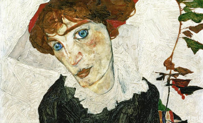 Reproduction du tableau « Portrait de Walburga Neuzil (Wally) - Egon Schiele » par Alpha Reproduction en peinture à l’huile
