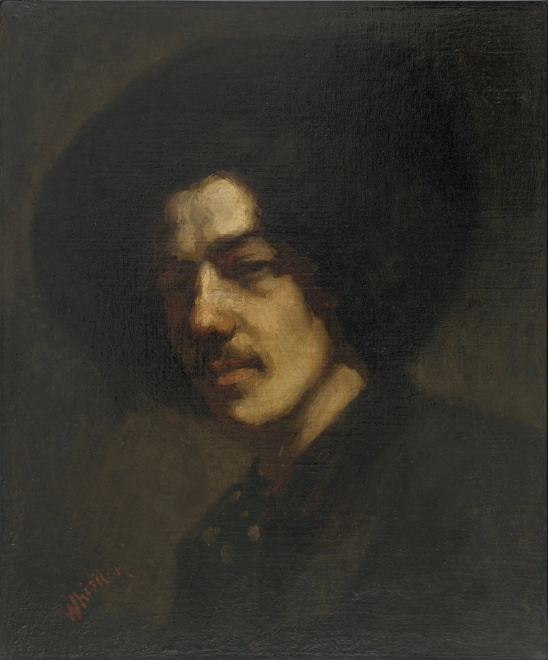 Portret van Whistler met hoed - James Abbott McNeill Whistler