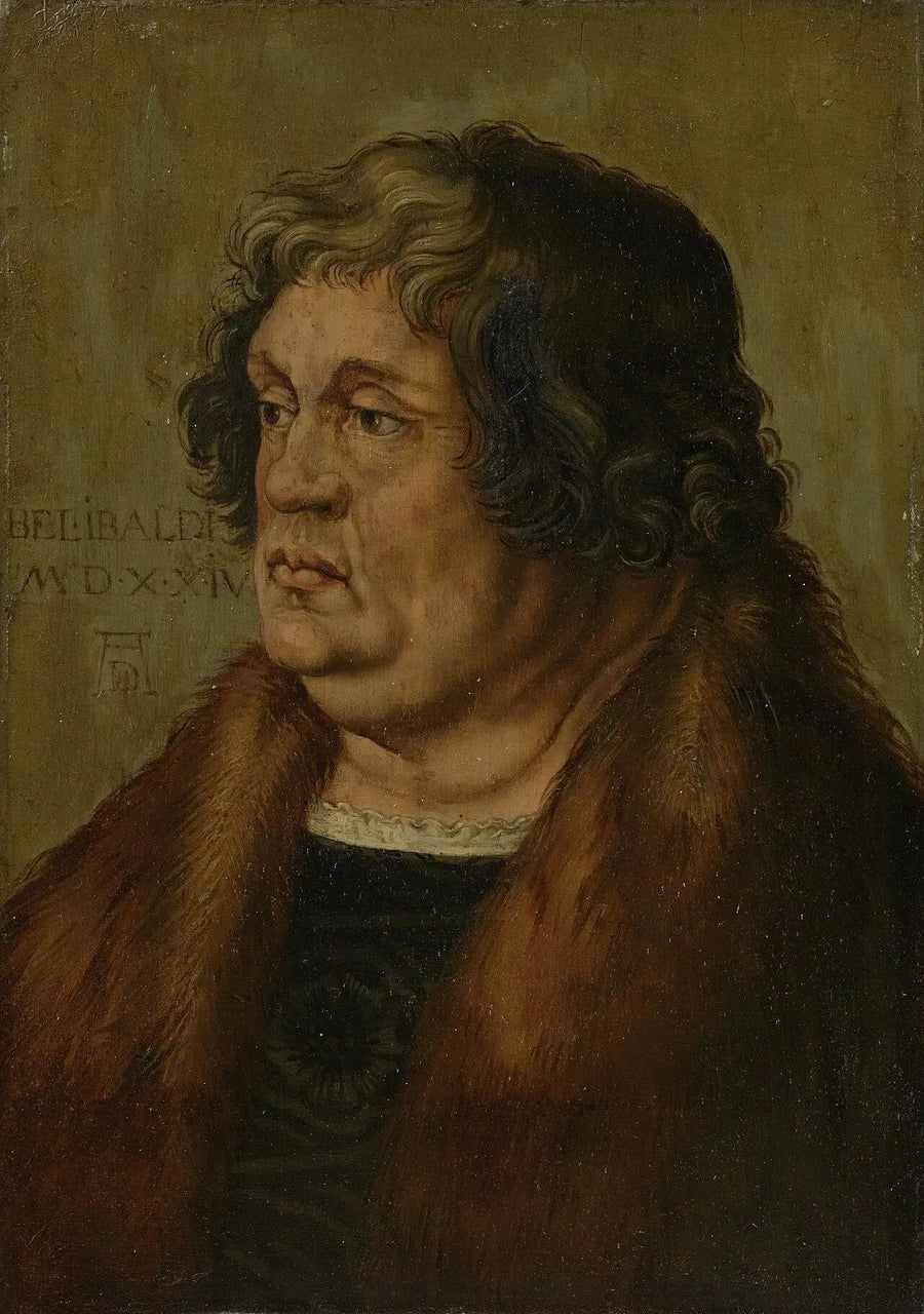 Portret van Willibald Pirckheimer - Albrecht Dürer