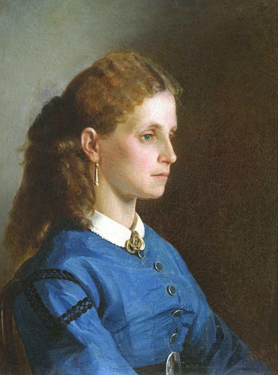 Portret van Yanitskaya - Ilya Repin