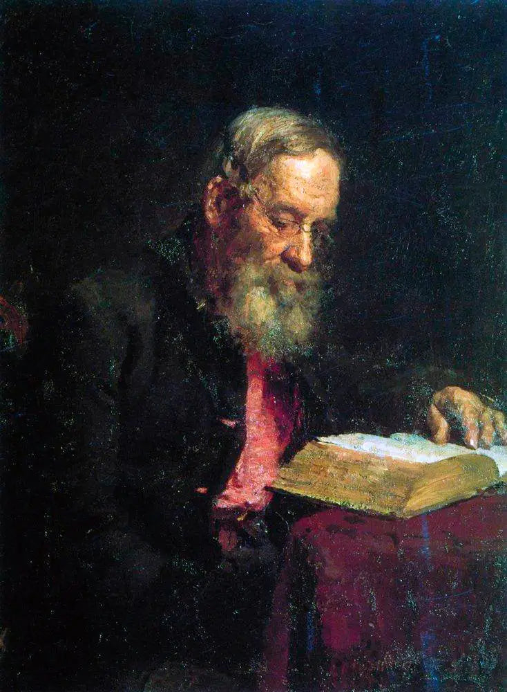 Portret van Yefim Vasilyevich Repin, de vader van de kunstenaar - Ilya Repin