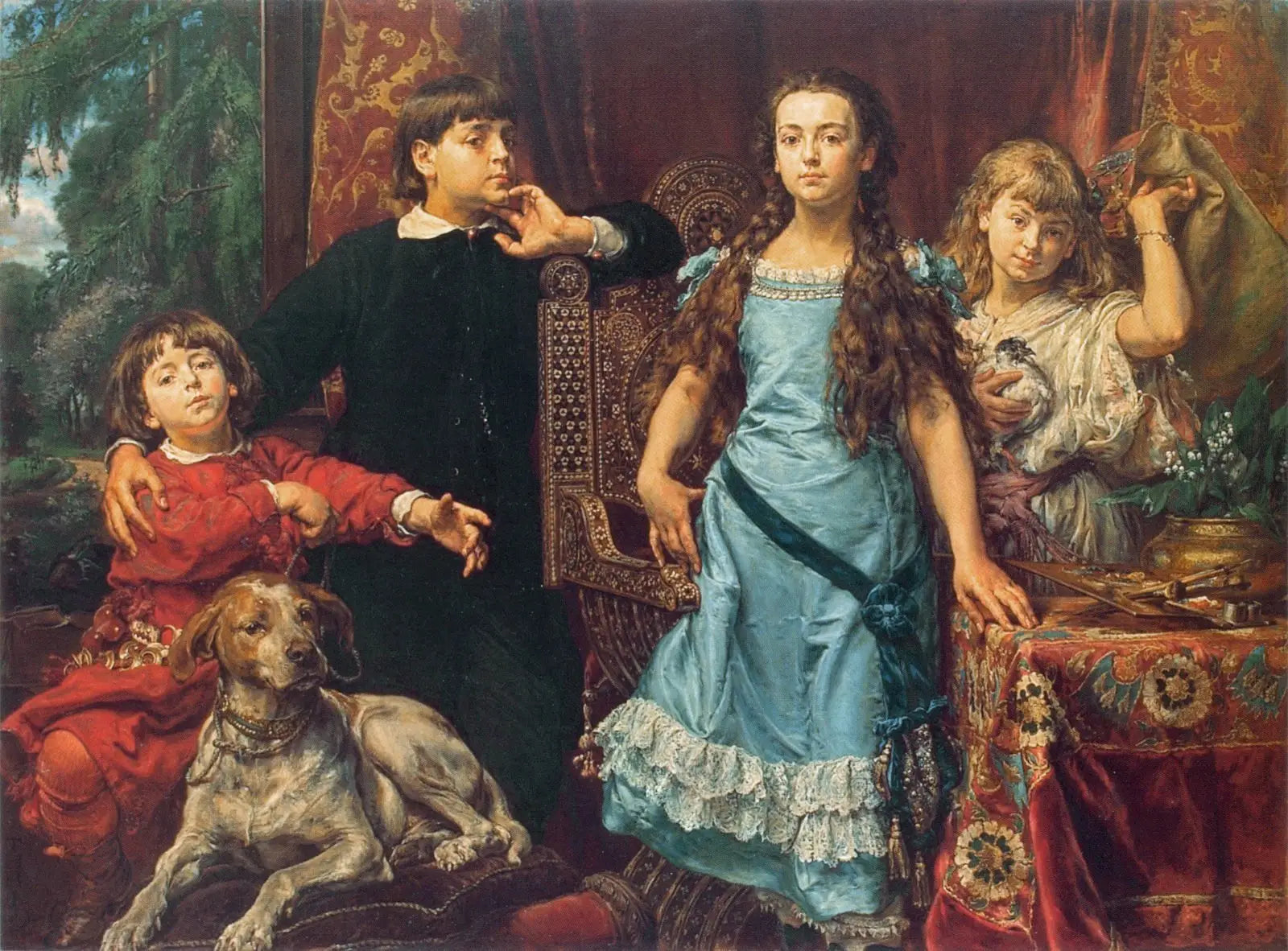 Portrait des quatre enfants de l’artiste - Jan Matejko - Alpha Reproduction