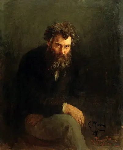Portret van Ivan Chichkine - Ilya Repin