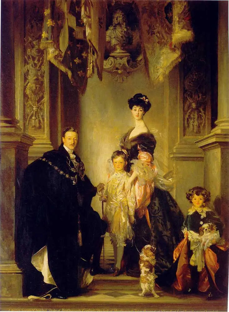 Portret van de 9e hertog van Marlborough met zijn familie - John Singer Sargent