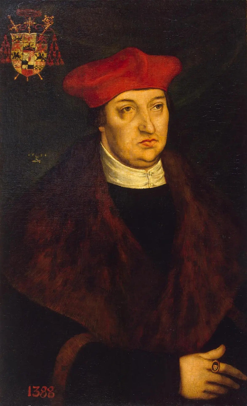 Portret van kardinaal Albrecht van Brandenburg - Lucas Cranach de Oudere