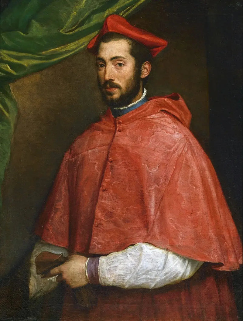 Portret van kardinaal Alexandre Farnèse - Titian