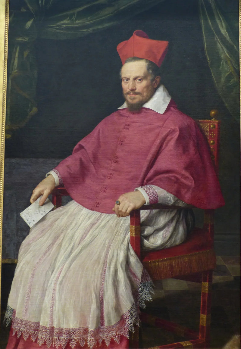 Portret van kardinaal Jean de Bonsy (1554-1621), bisschop van Béziers van 1598 tot 1611. - Domenichino