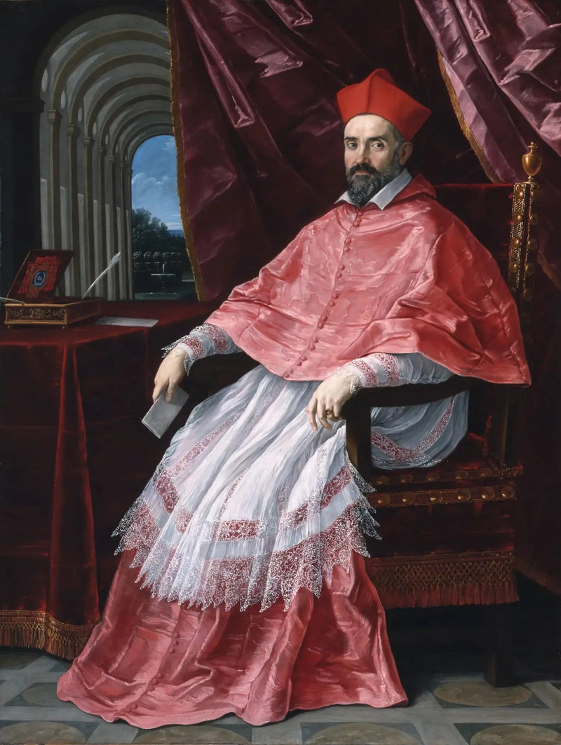 Portret van kardinaal Roberto Ubaldino, pauselijk legaat in Bologna - Guido Reni
