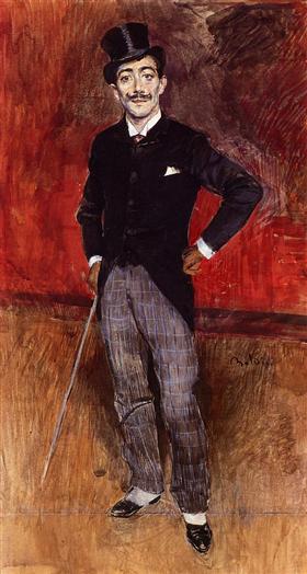 Portret van graaf De Rasty - Giovanni Boldini