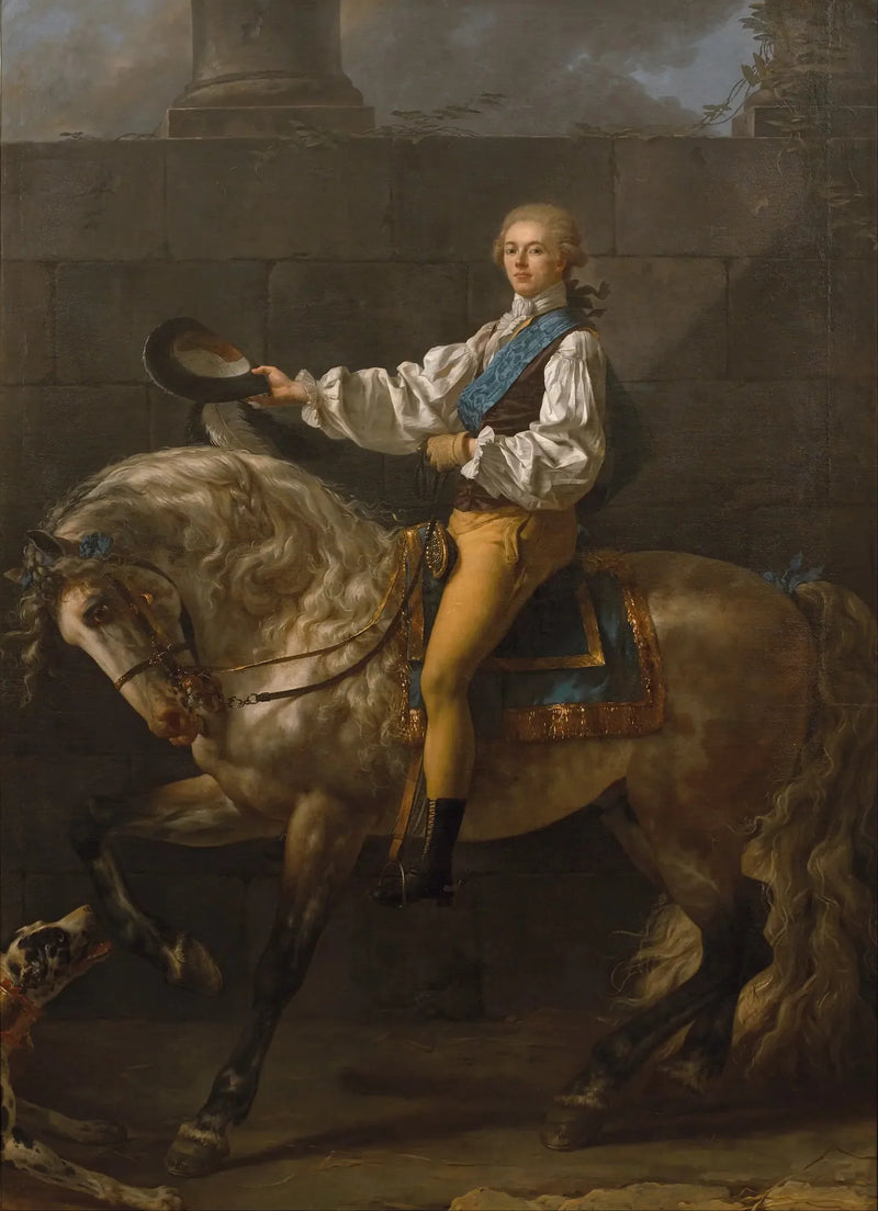 Portret van graaf Stanislas Potocki - Jacques-Louis David