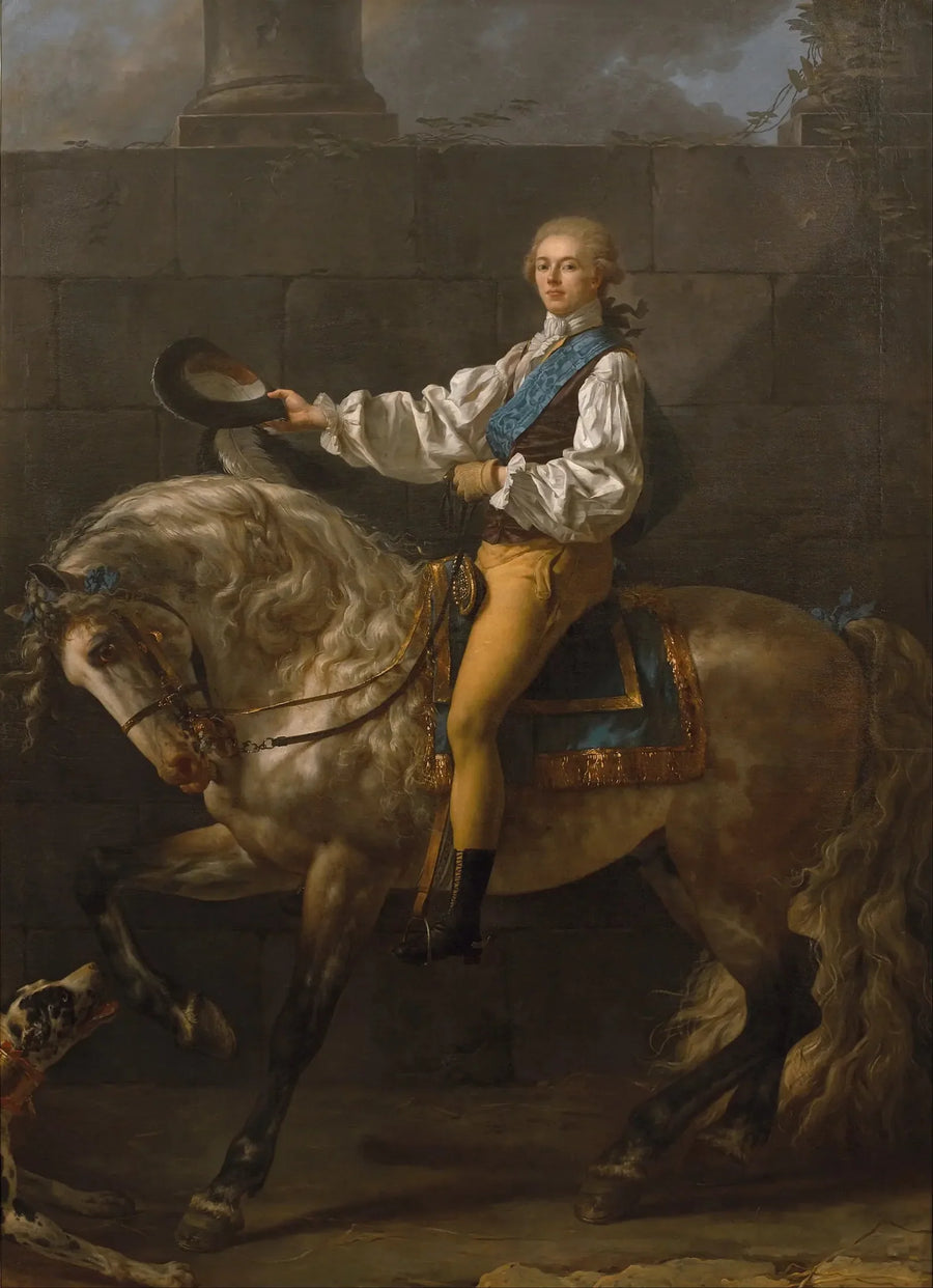 Portret van graaf Stanislas Potocki - Jacques-Louis David